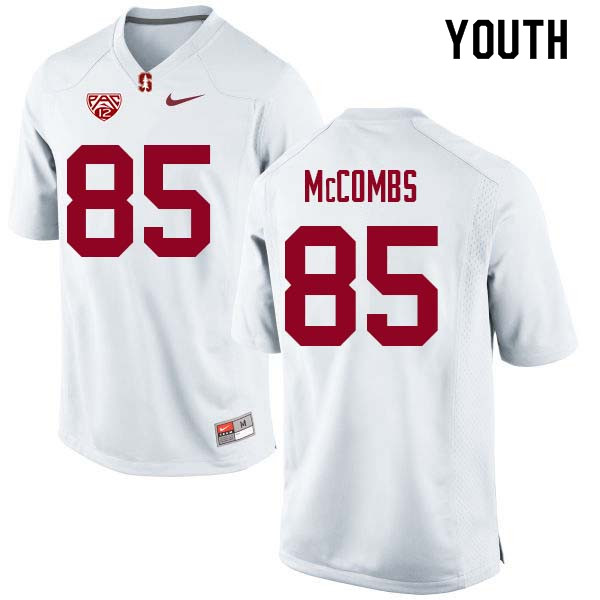 Youth Stanford Cardinal #85 Kyle McCombs College Football Jerseys Sale-White